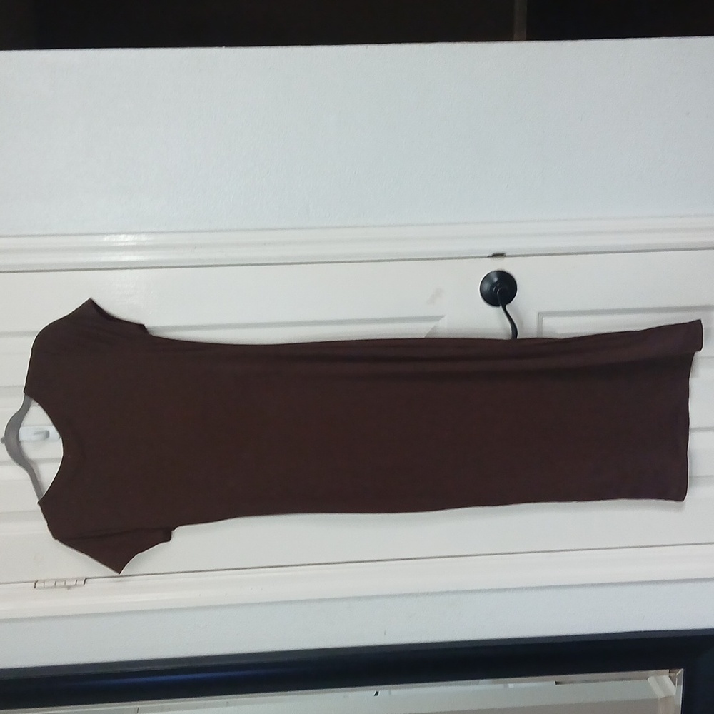 NWT Faded Rose Elegant Brown Midi Dress - Picture 3 of 4